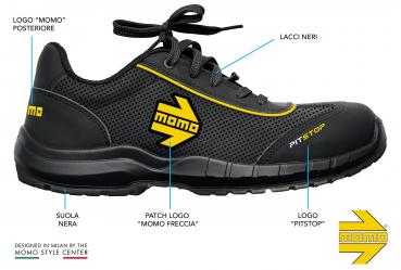 Buty mechanika MOMO Pit Stop, czarne, rozmiar 38